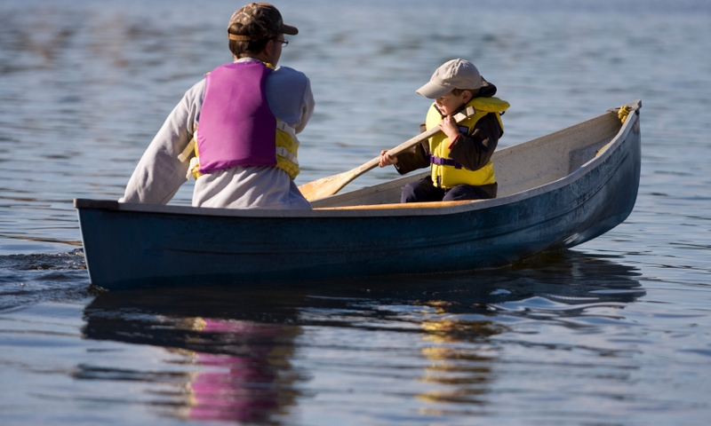 Canoe Canoeing Family Kids